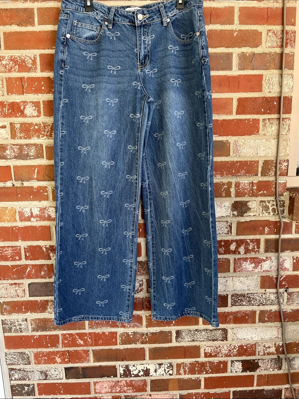 Love SoHo Bow Wide Leg Jeans Size 13
